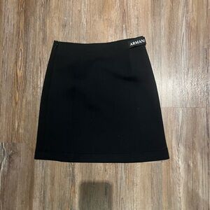 ARMANI EXCHANGE BLACK MINI SKIRT